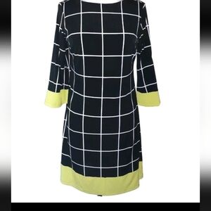 EUC EnFOCUS STUDIO Shift Dress  3/4 Sleeve Stretch